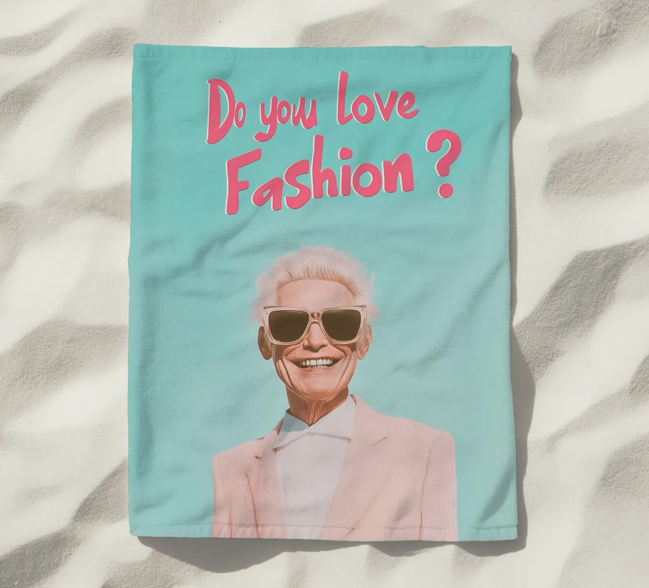 Nonno con stile Vogue telo mare da Carinaprint