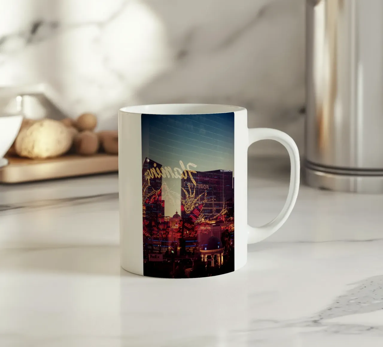 Vegas tazza in ceramica da Flo Klein