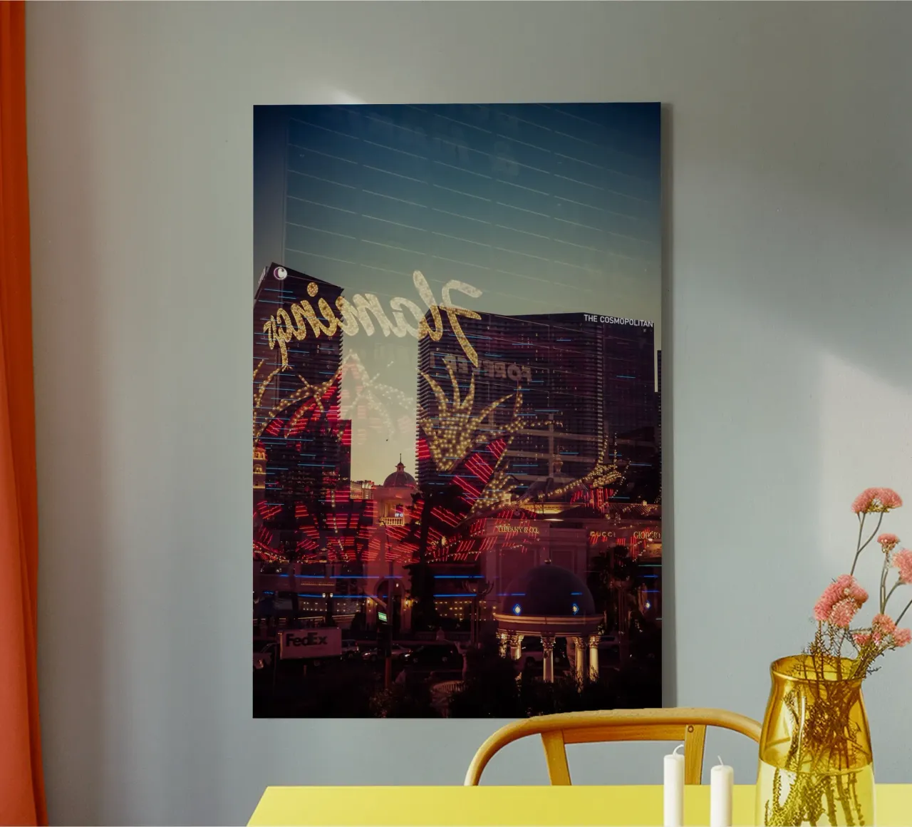 Vegas canvas met Baklijst van Flo Klein