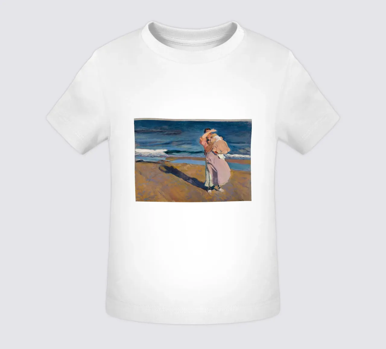 Joaquín Sorolla - Fisherwomen with her son baby t-shirt by Timeless Artworks