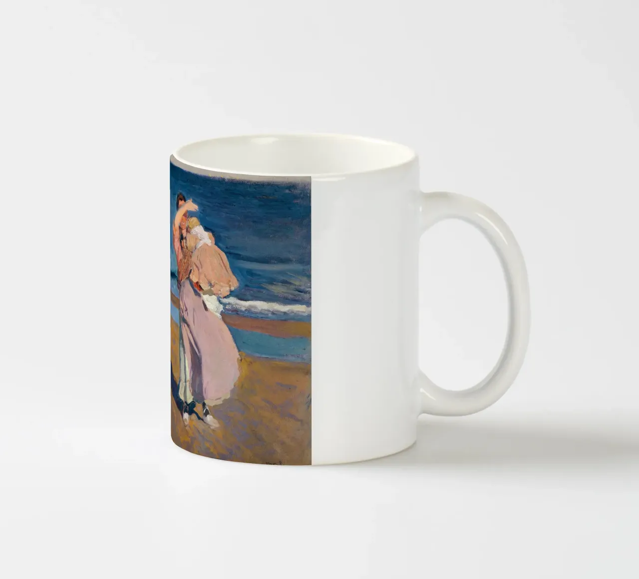 Joaquín Sorolla - Fisherwomen with her son ceramic mug by Timeless Artworks
