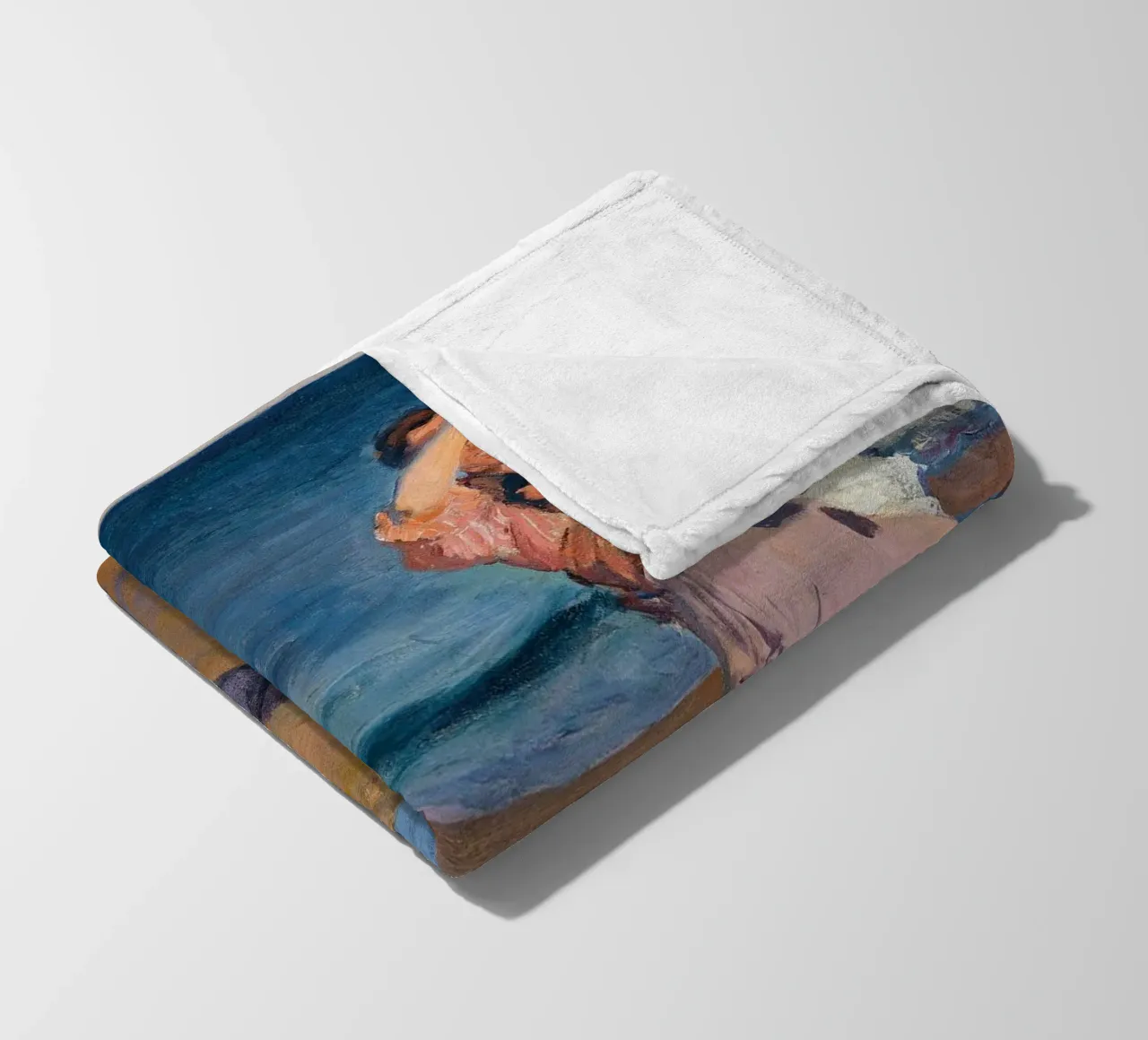 Joaquín Sorolla - Fischerin mit ihrem Sohn Fleecedecke von Timeless Artworks