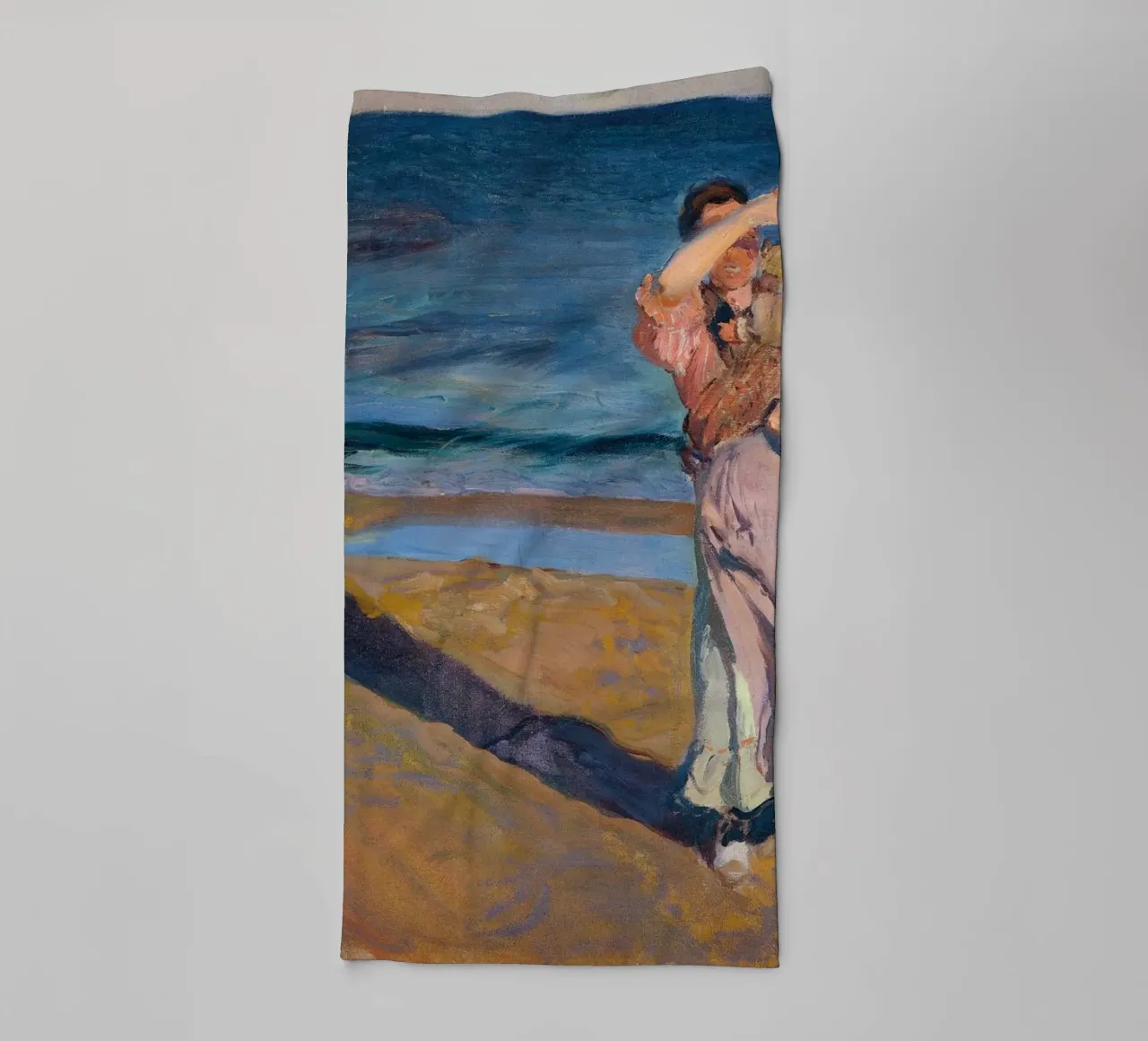 Joaquín Sorolla - Fischerin mit ihrem Sohn Handtuch von Timeless Artworks