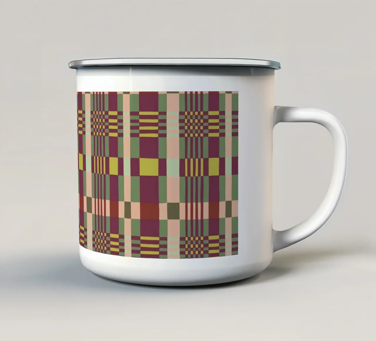 Natural haze blocks enamel mug by GigiRosado
