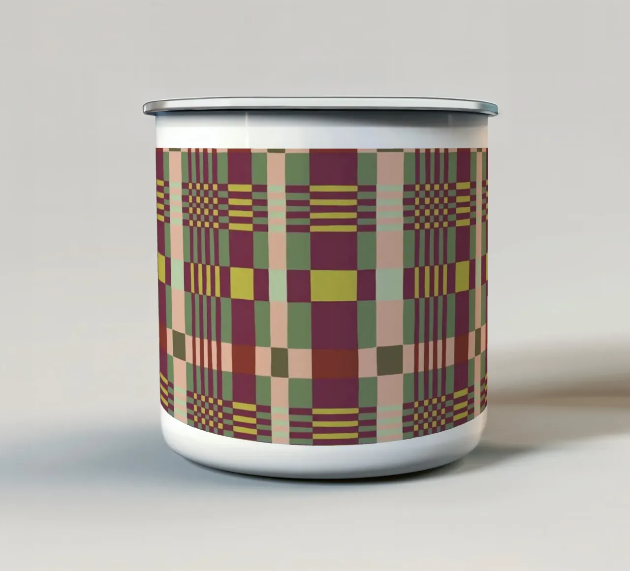 Natural haze blocks enamel mug by GigiRosado