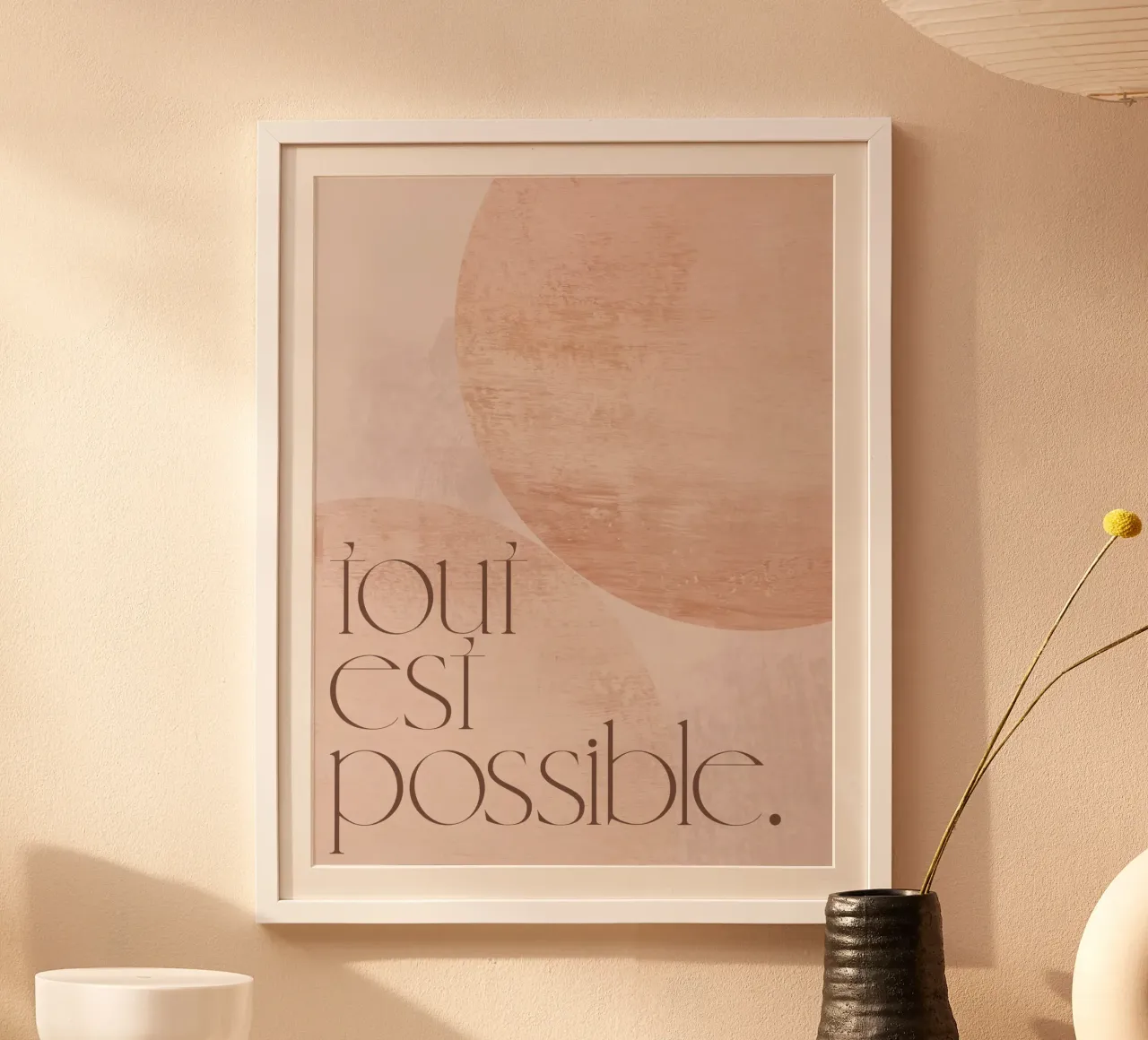 Golden Mantras No 37 poster con telaio in alluminio da treechild