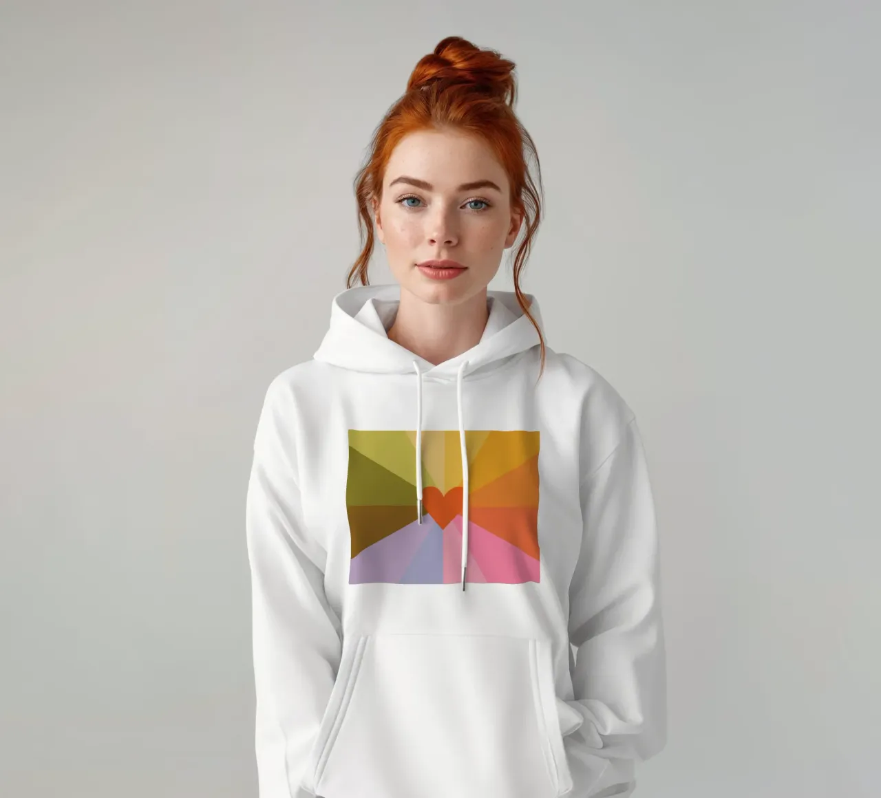 Rainbow heart felpa con cappuccio da GigiRosado