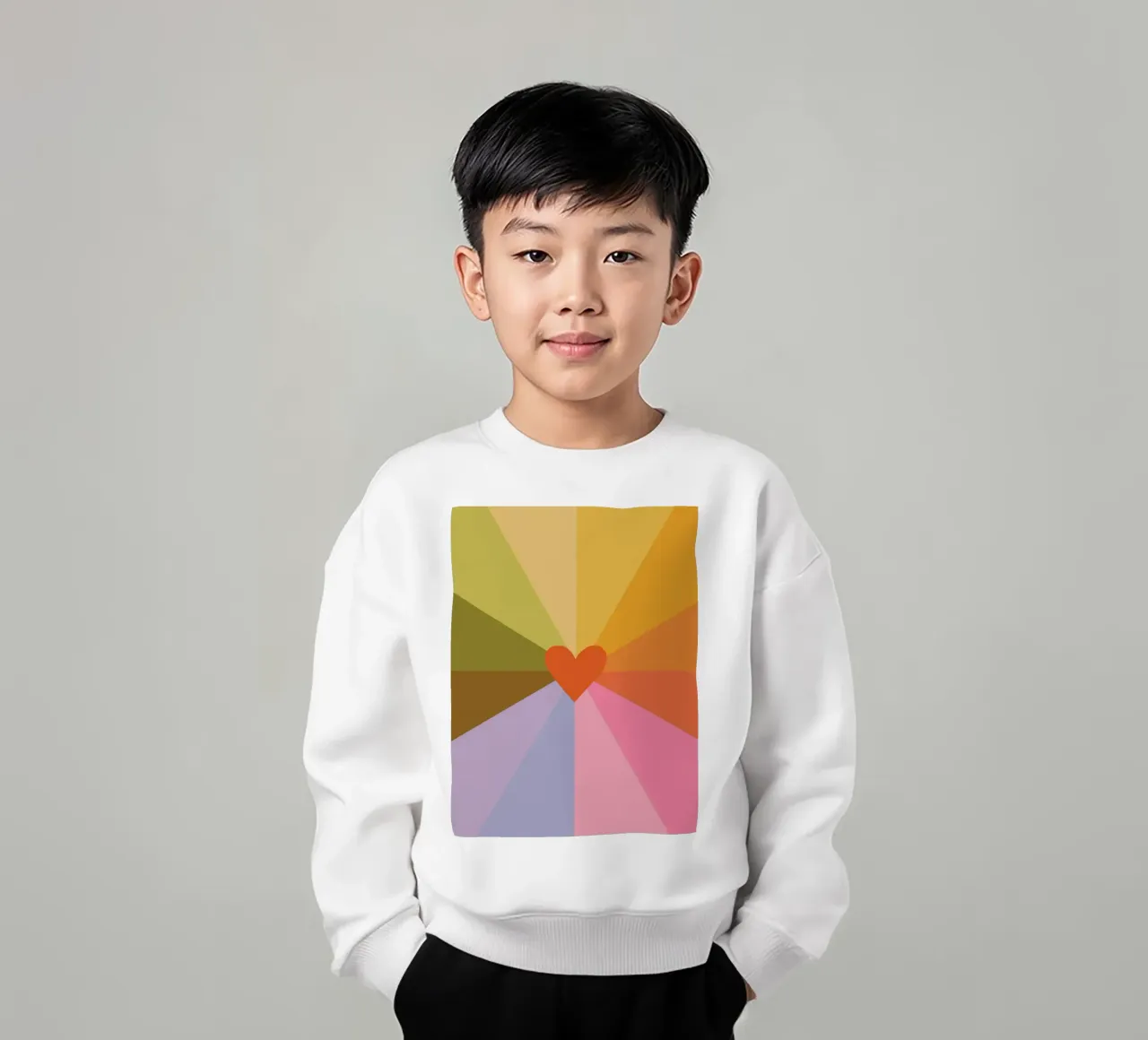 Rainbow heart felpa bambino da GigiRosado