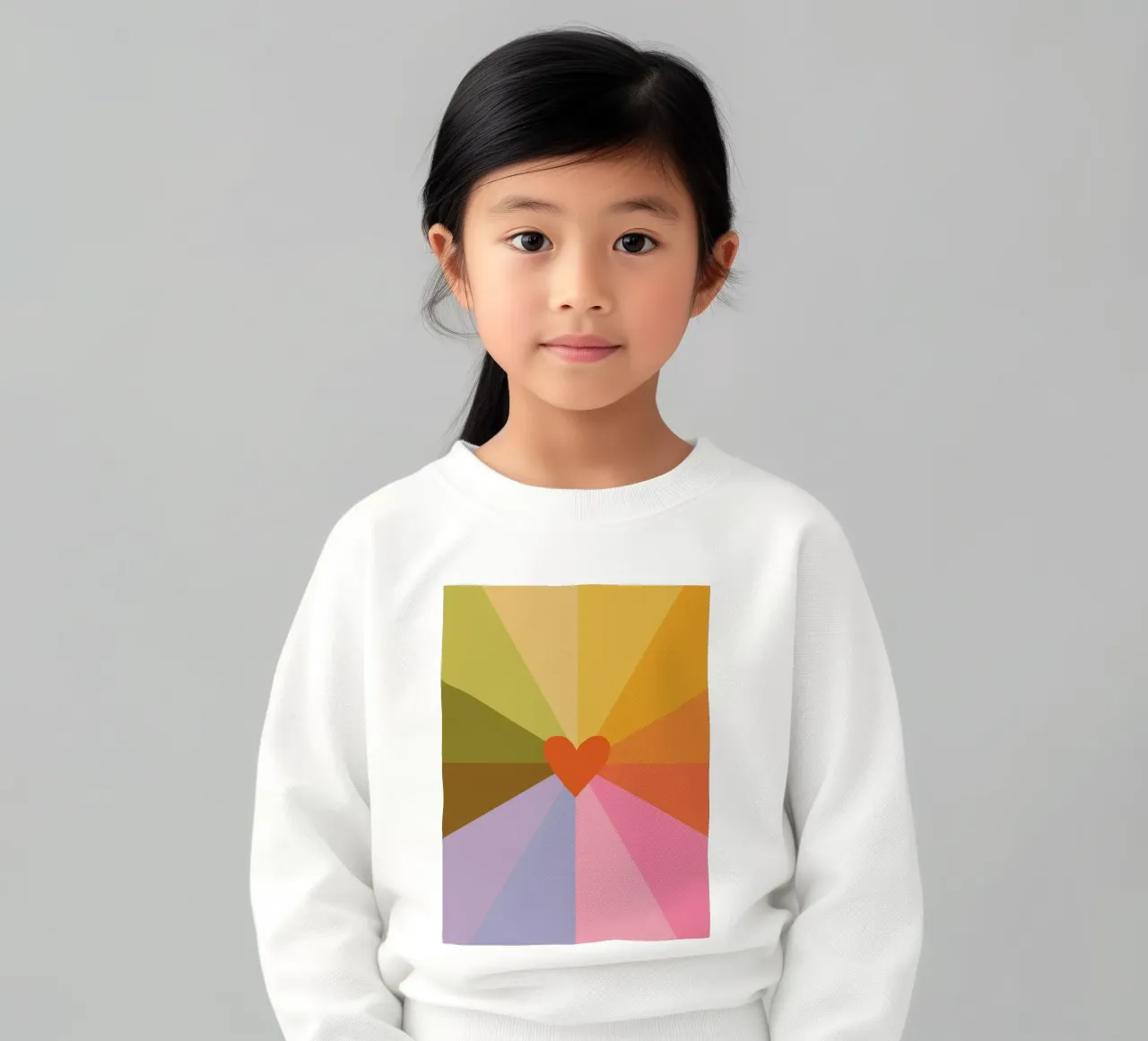 Rainbow heart felpa bambino da GigiRosado