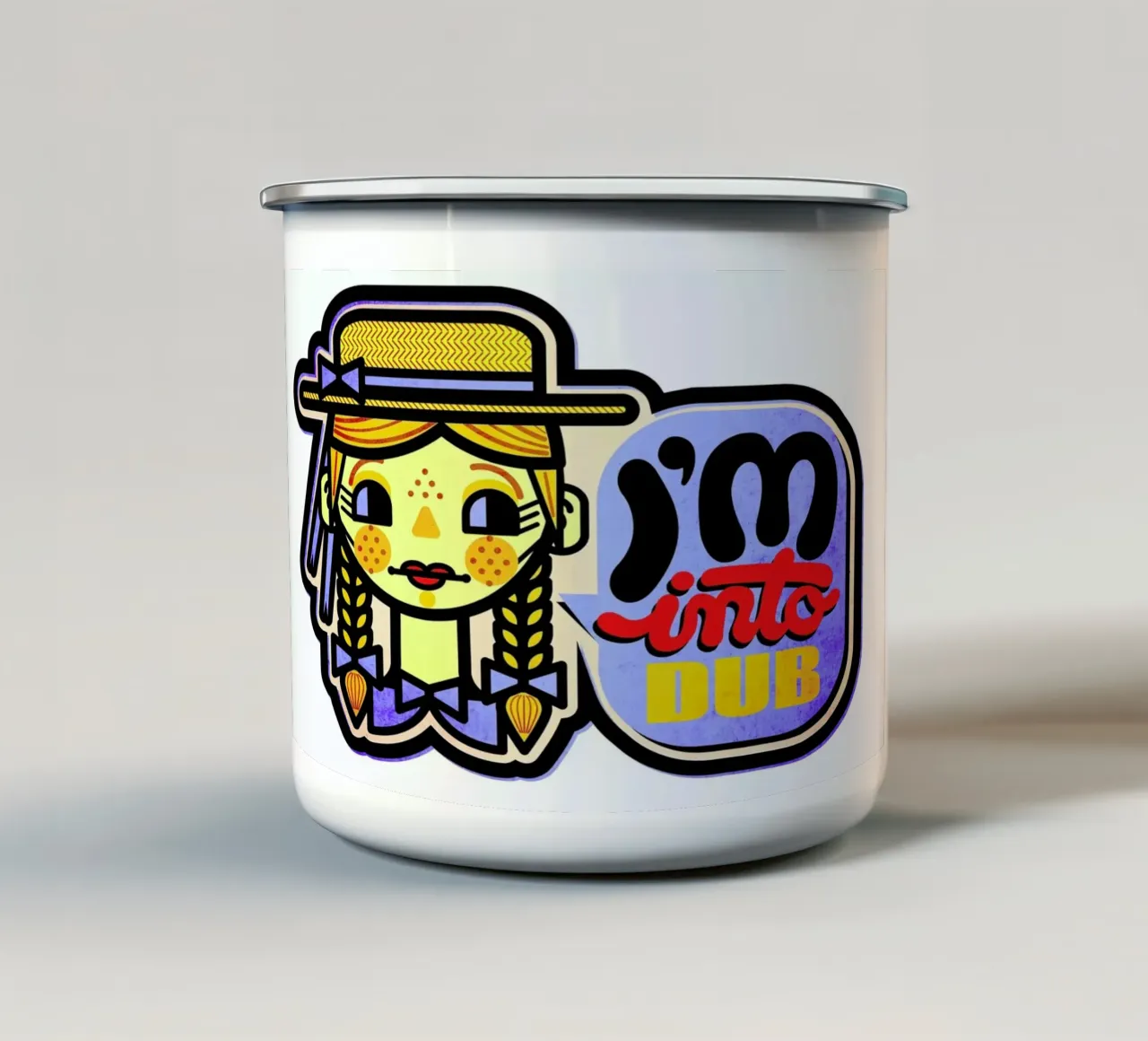 I'm into Dub enamel mug by Chobopop