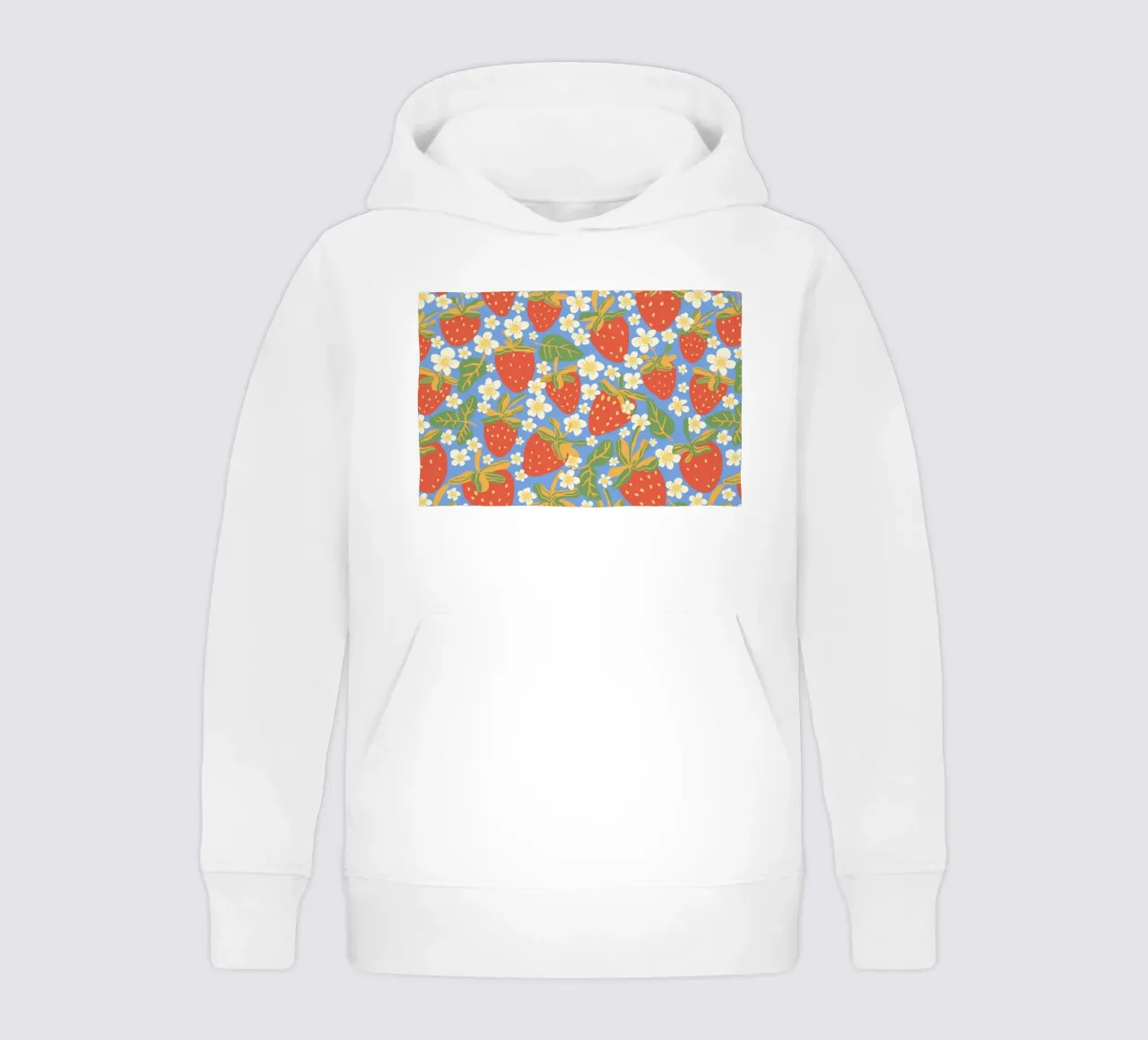 Strawberry garden kids hoodie by GigiRosado