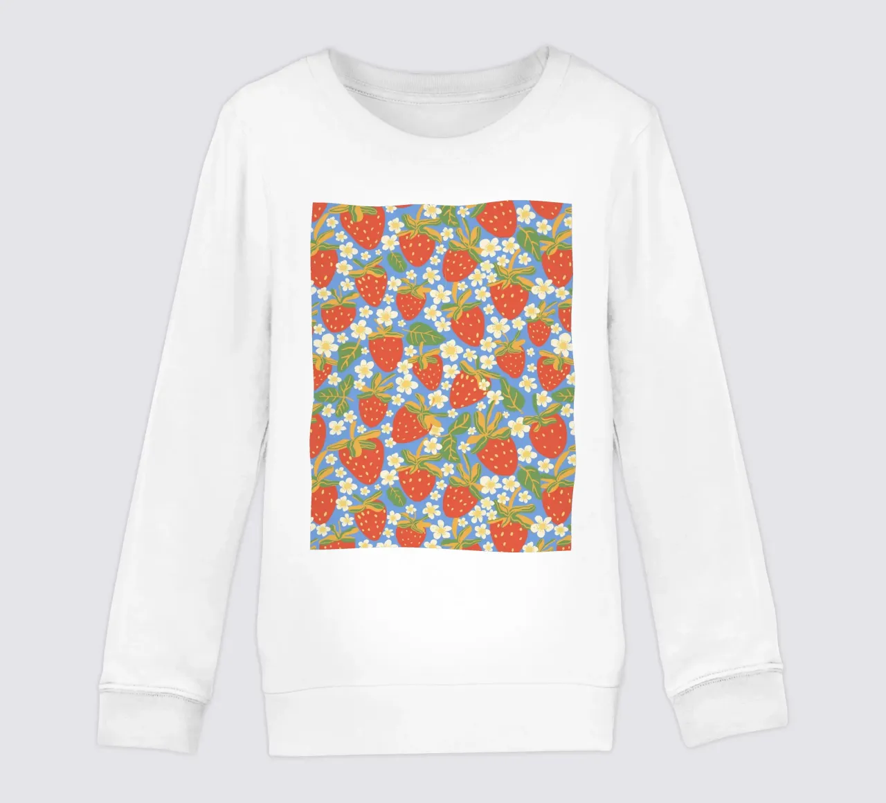 Strawberry garden kids sweatshirt by GigiRosado