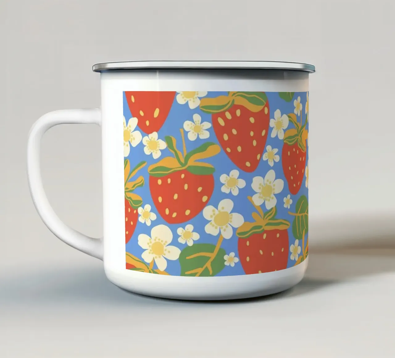 Strawberry garden tazza in smalto da GigiRosado