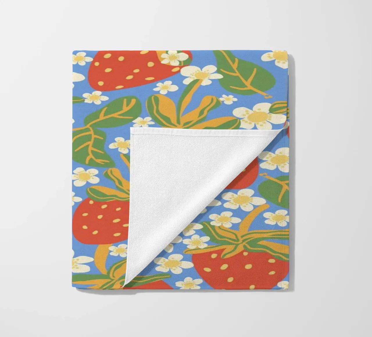 Strawberry garden beach towel by GigiRosado