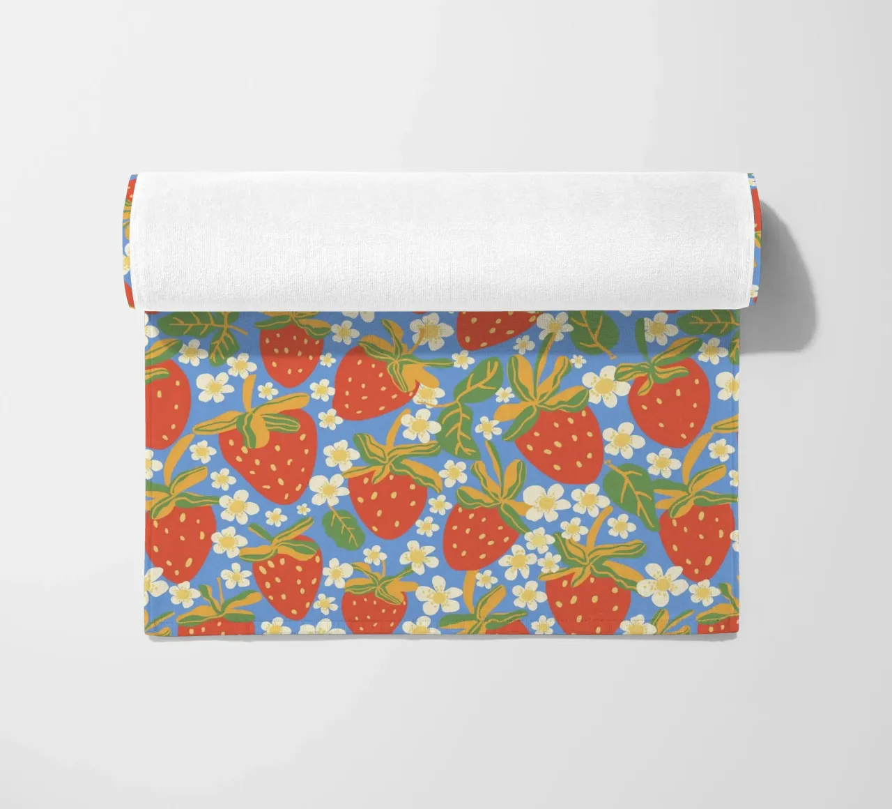 Strawberry garden beach towel by GigiRosado