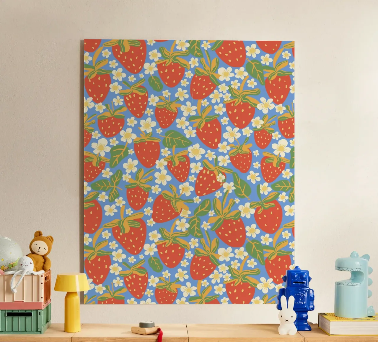 Strawberry garden acrylic glass by GigiRosado