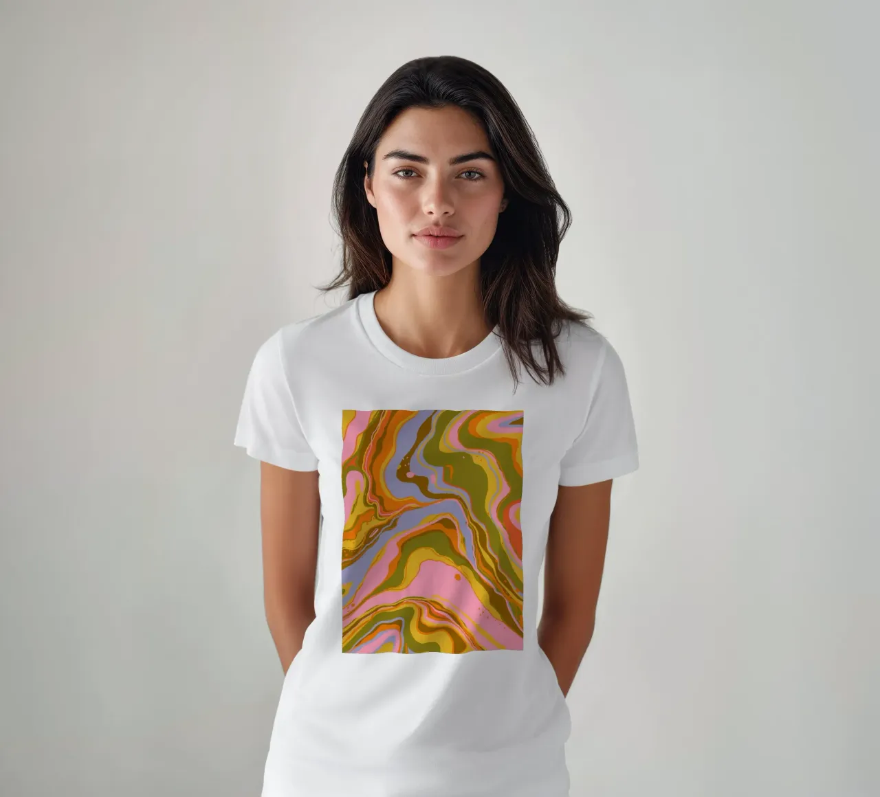 Liquid marble t-shirt by GigiRosado