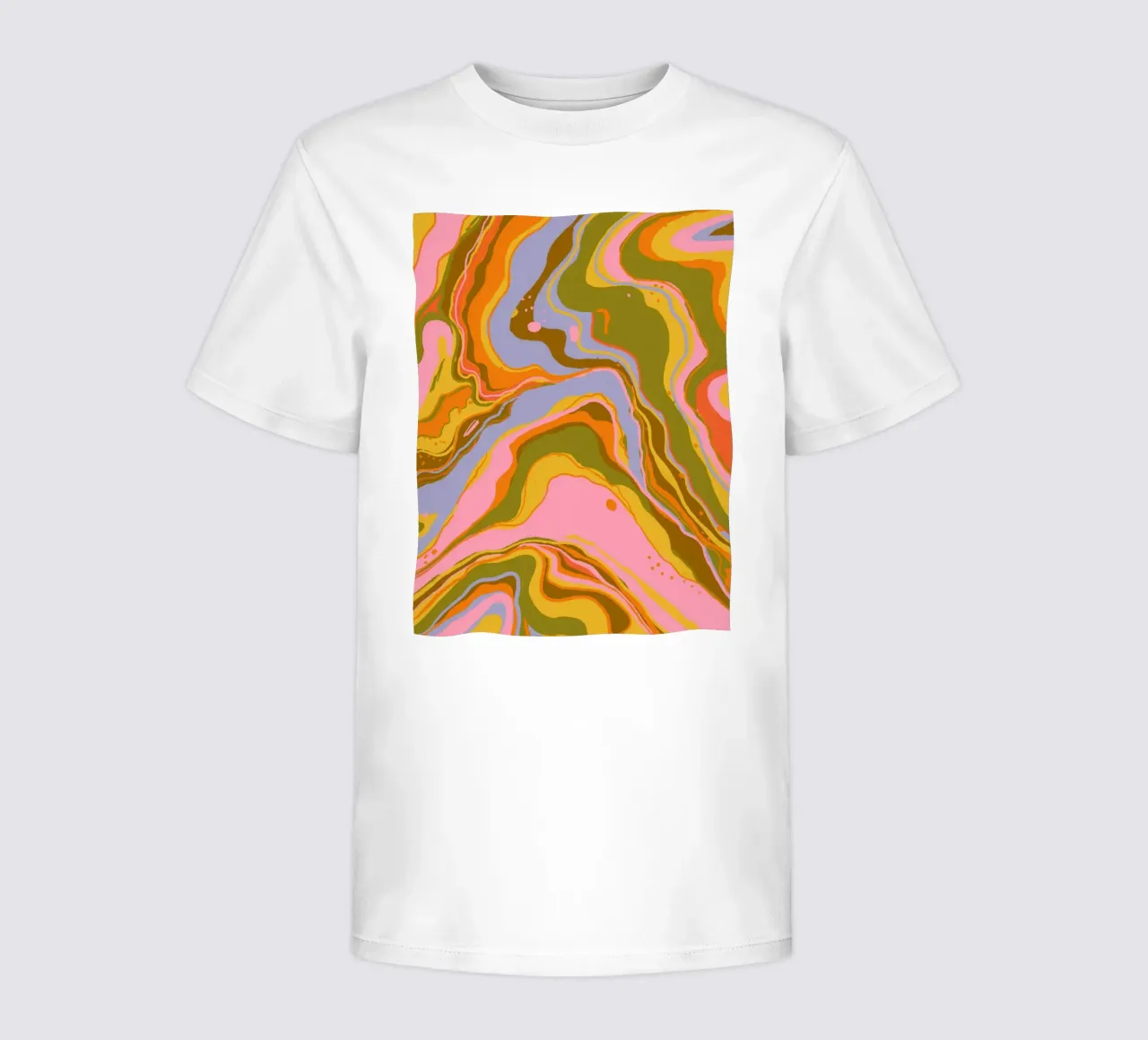 Liquid marble kids t-shirt by GigiRosado