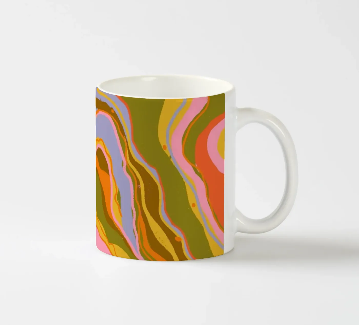 Liquid marble ceramic mug by GigiRosado