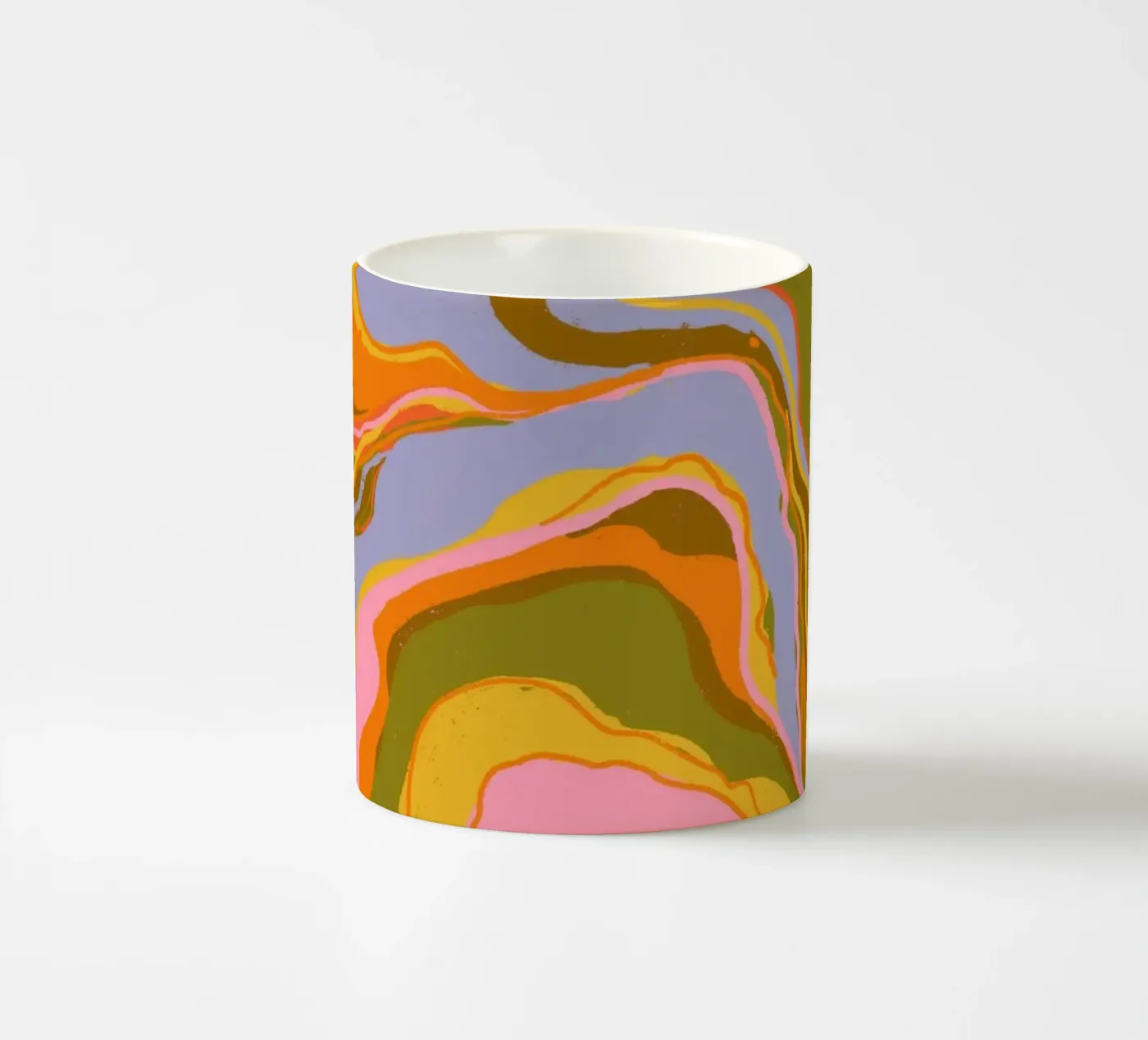 Liquid marble ceramic mug by GigiRosado