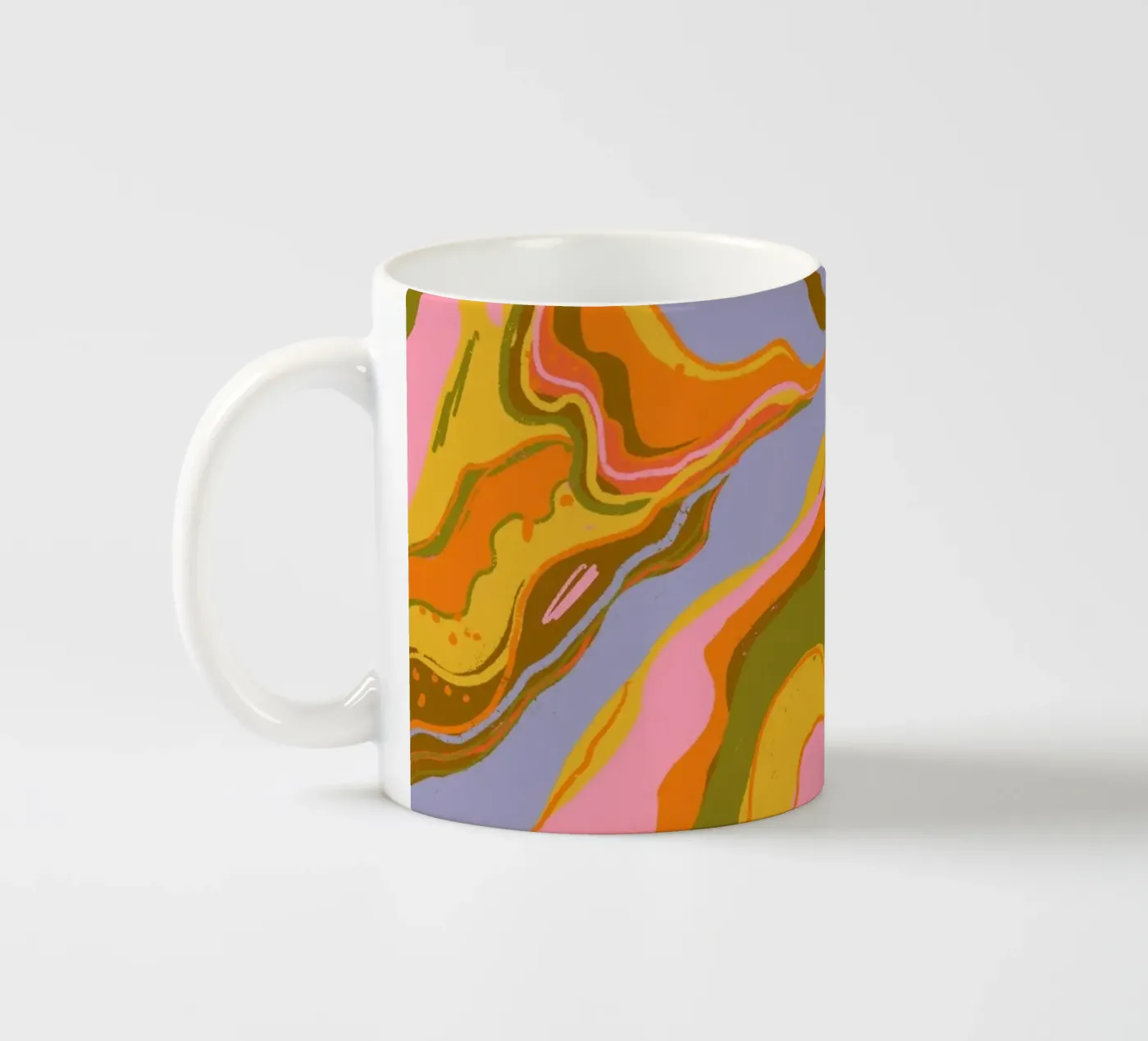 Liquid marble ceramic mug by GigiRosado