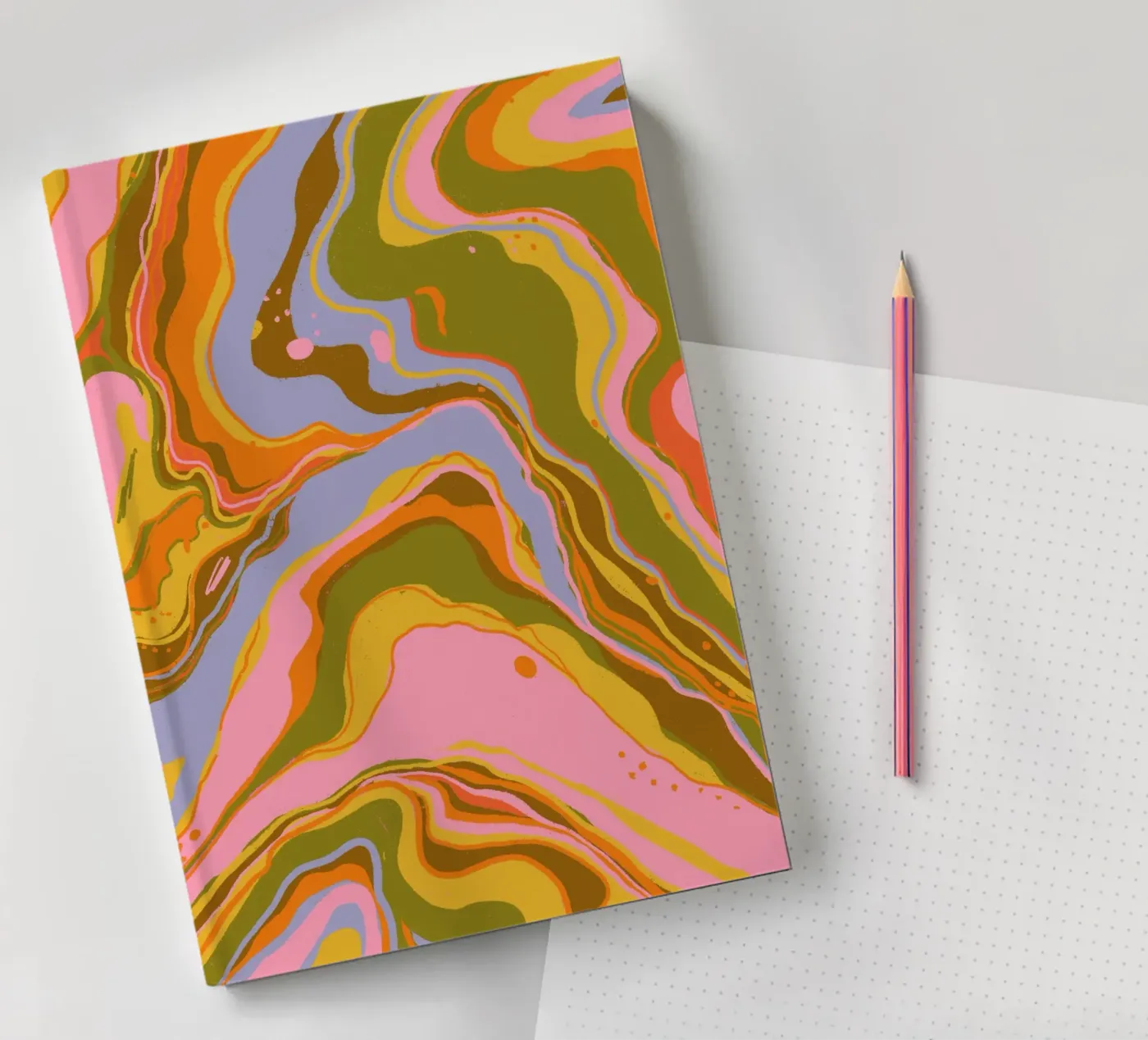 Liquid marble notebook by GigiRosado