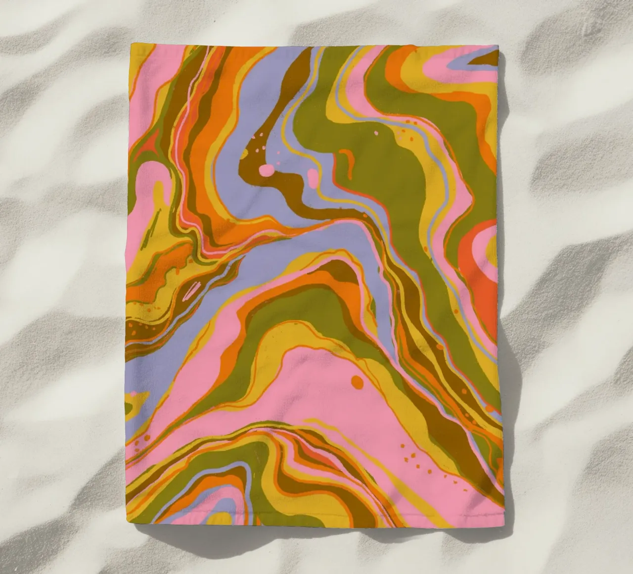 Liquid marble beach towel by GigiRosado
