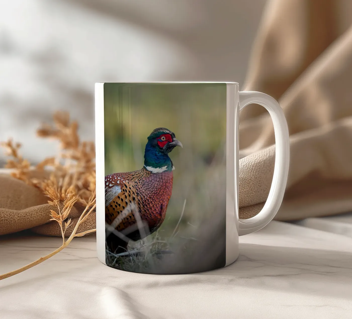 Faisan mug en céramique de Tom's Wildlife