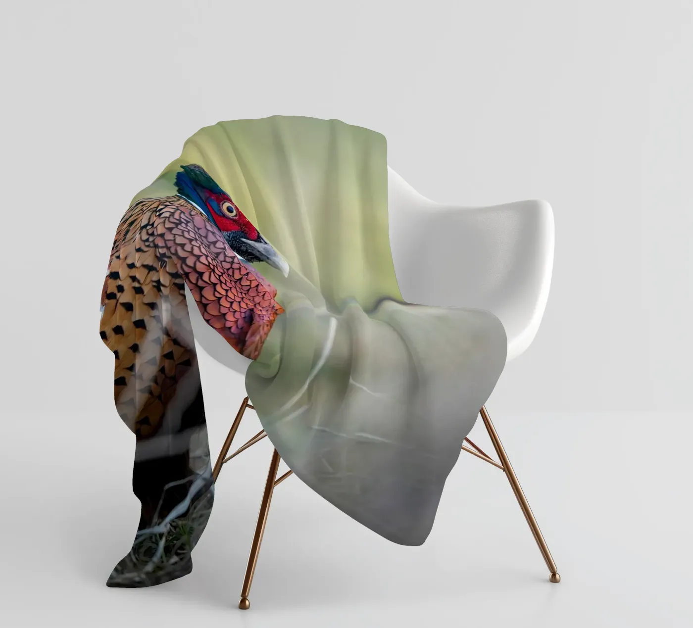 Pheasant fleece blanket by Tom's Wildlife