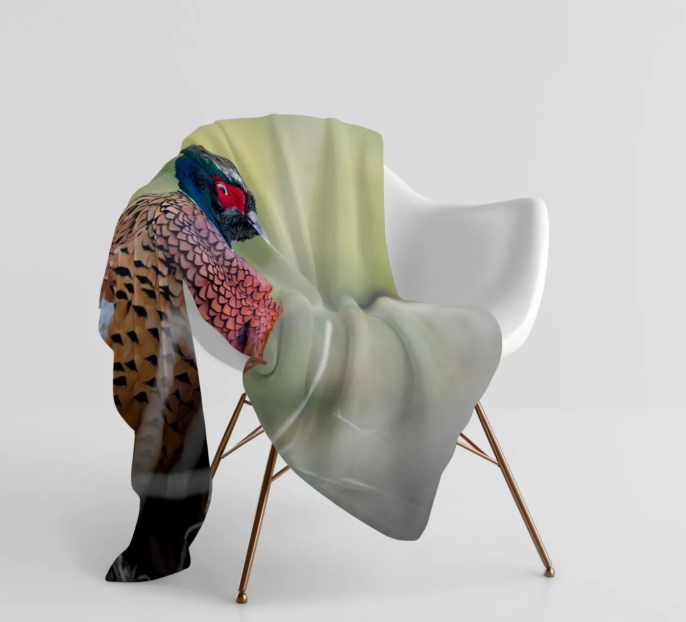 Pheasant fleece blanket by Tom's Wildlife