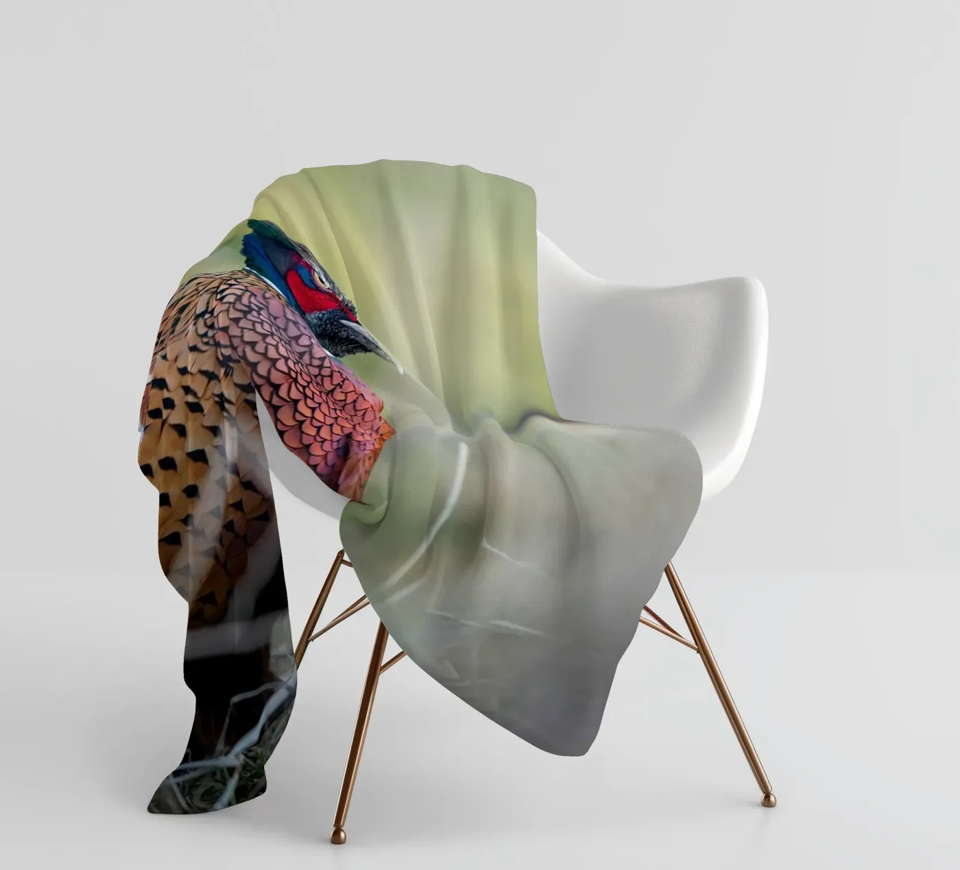 Pheasant fleece blanket by Tom's Wildlife