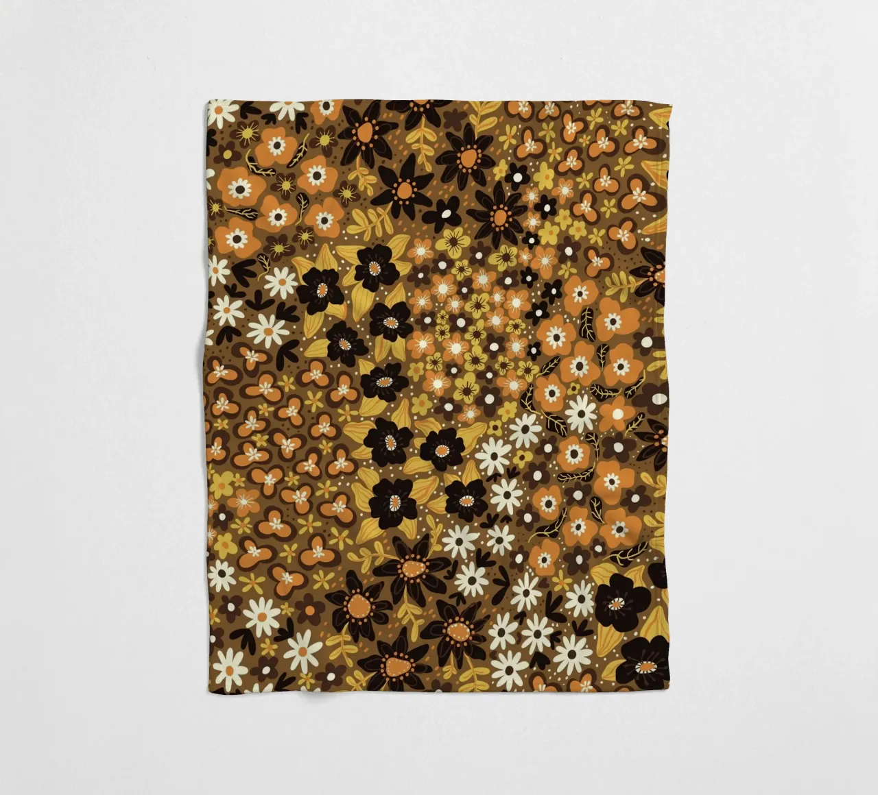 Brown meadow fleece blanket by GigiRosado