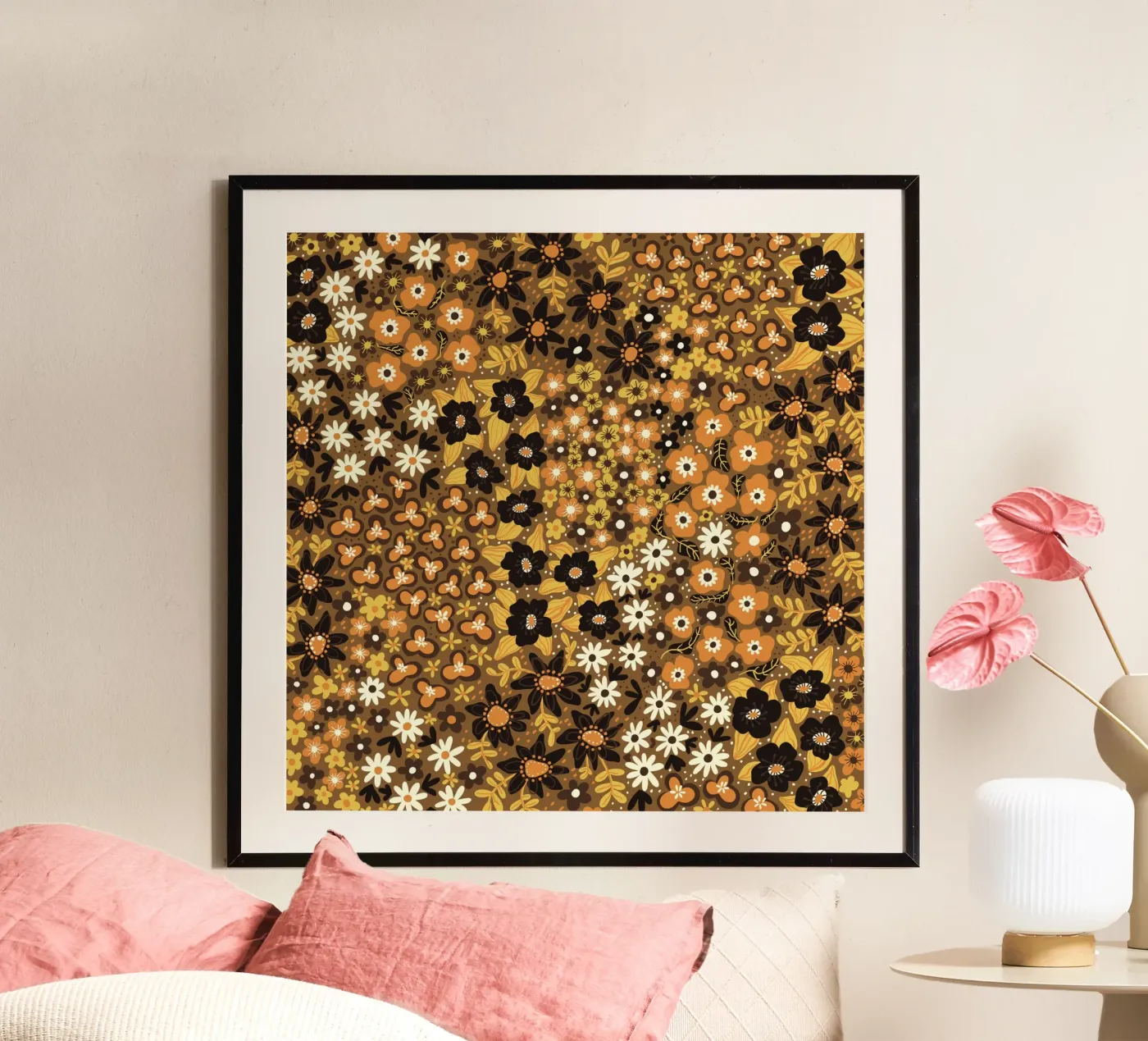 Brown meadow poster by GigiRosado