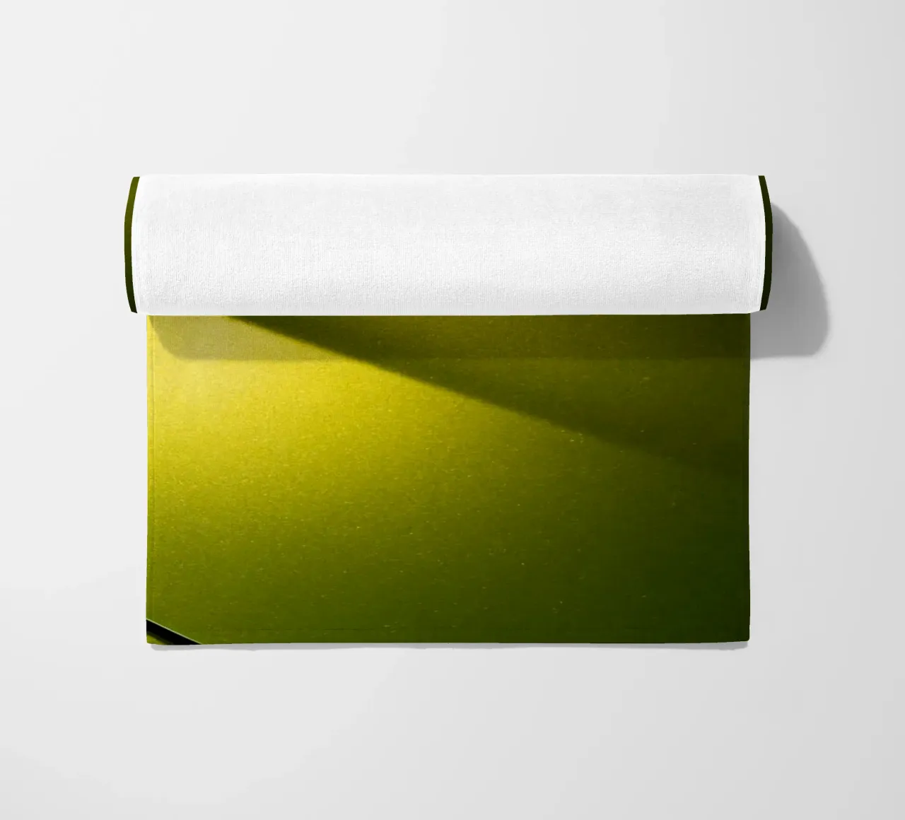 Green beach towel by Flo Klein