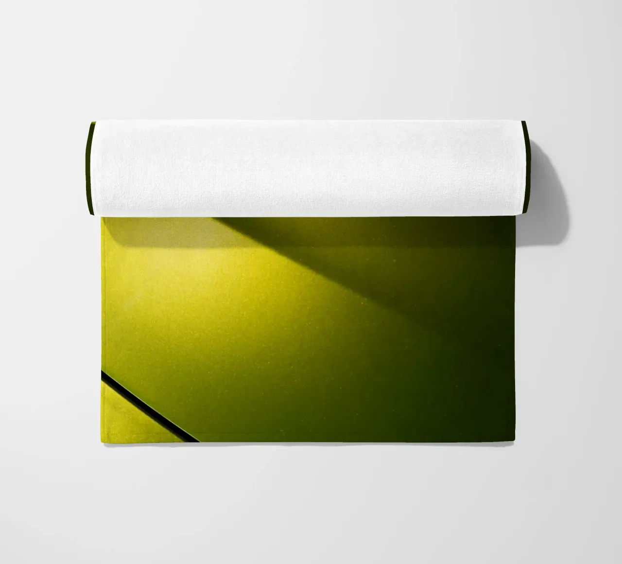 Green beach towel by Flo Klein
