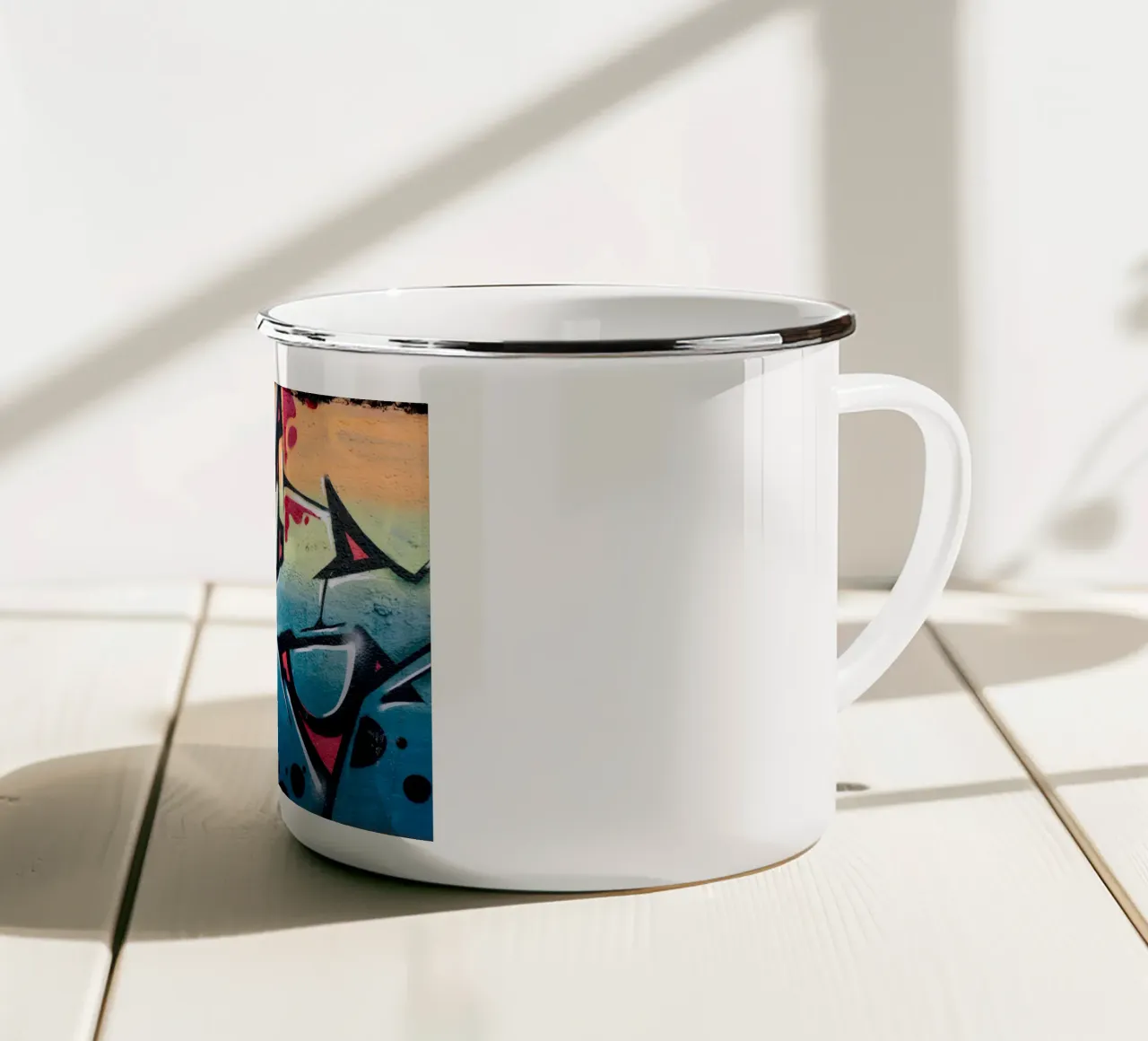 Graffiti tazza in smalto da Flo Klein