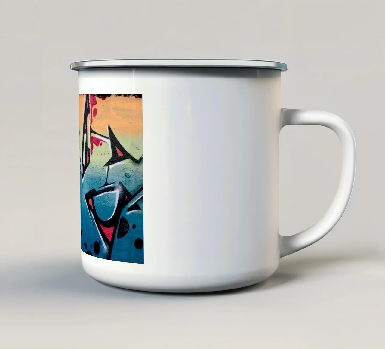 Graffiti tazza in smalto da Flo Klein