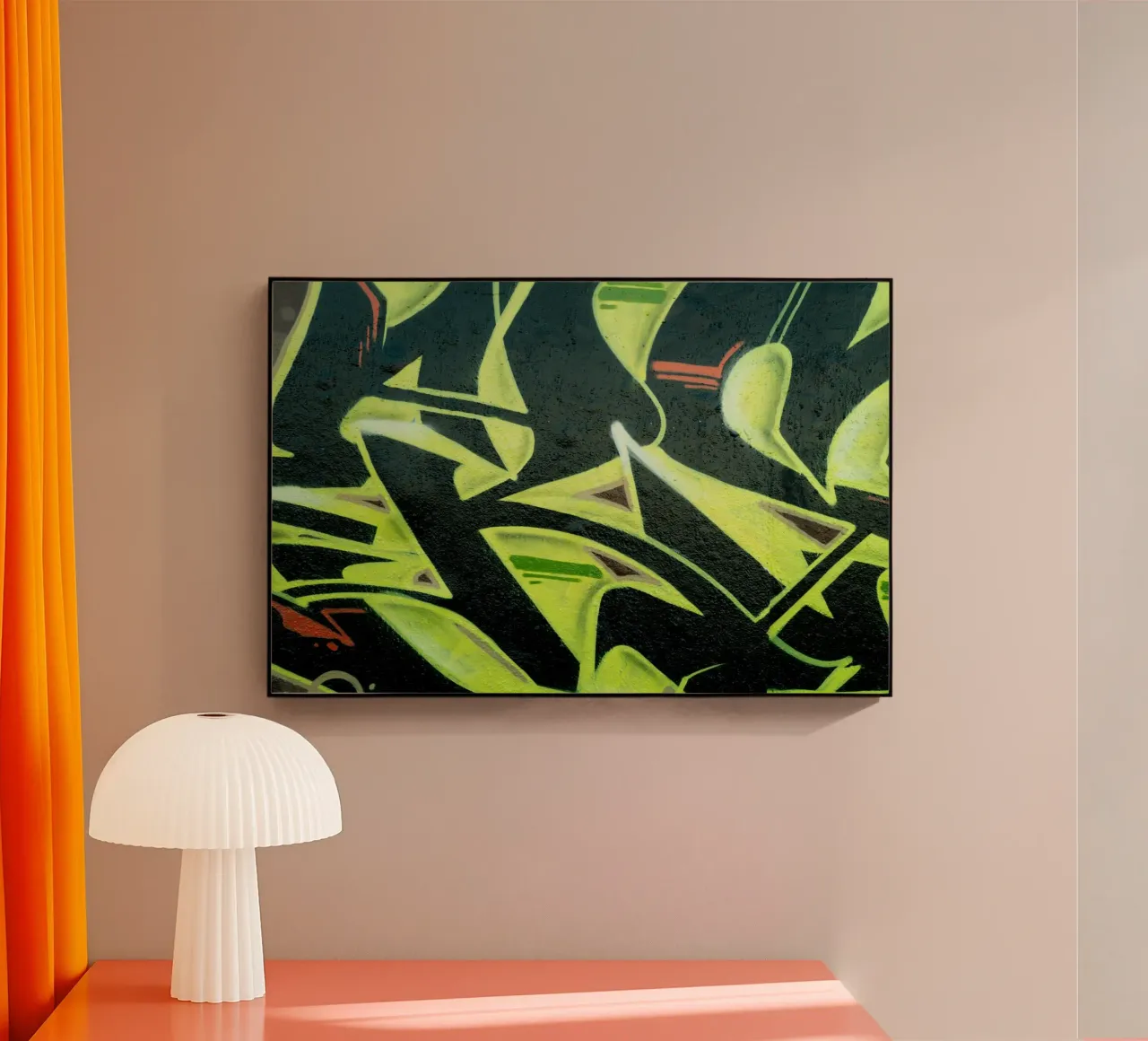 Green Graffiti plexiglass da Flo Klein