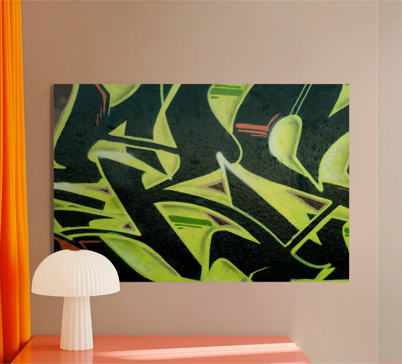 Green Graffiti plexiglass da Flo Klein