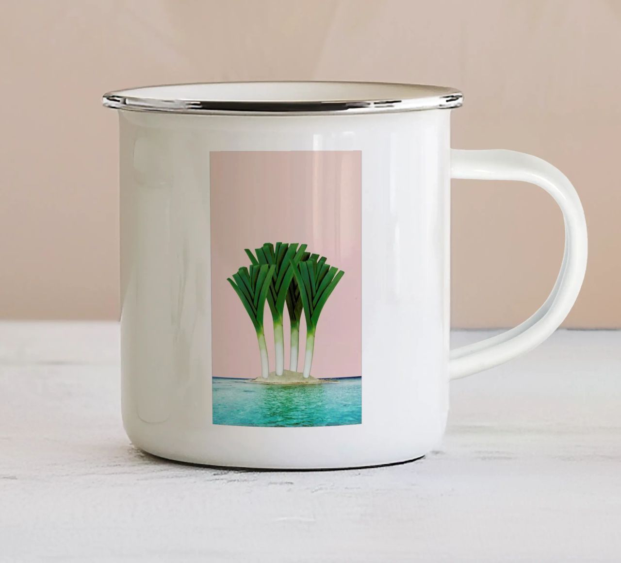 Palm Beach tazza in smalto da Lemon-apes