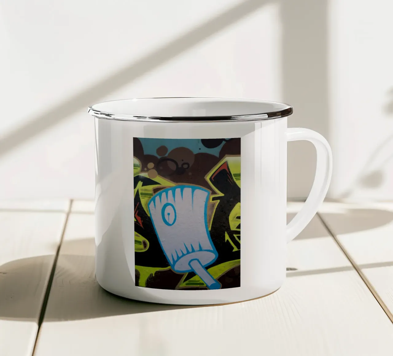 Graffiti Cap tazza in smalto da Flo Klein