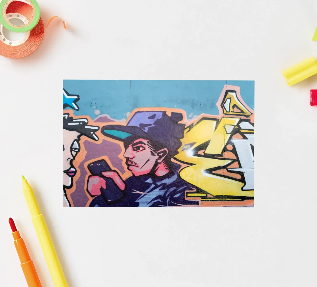 Rapper sticker van Flo Klein