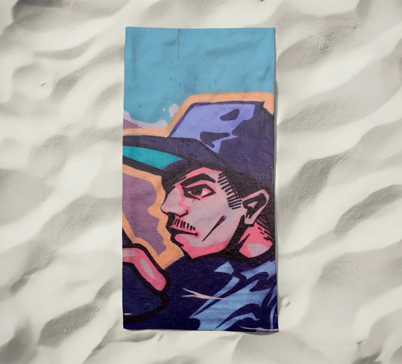 Rapper beach towel by Flo Klein