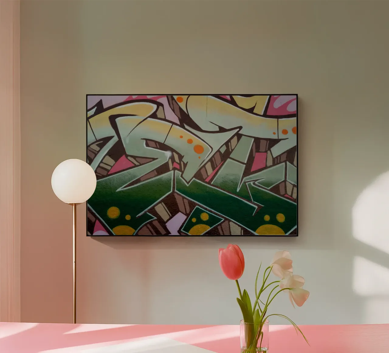 Graffiti E plexiglass da Flo Klein