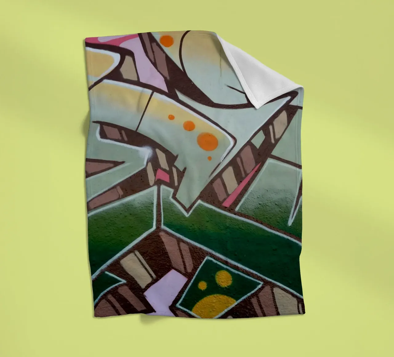 Graffiti E fleecedeken van Flo Klein