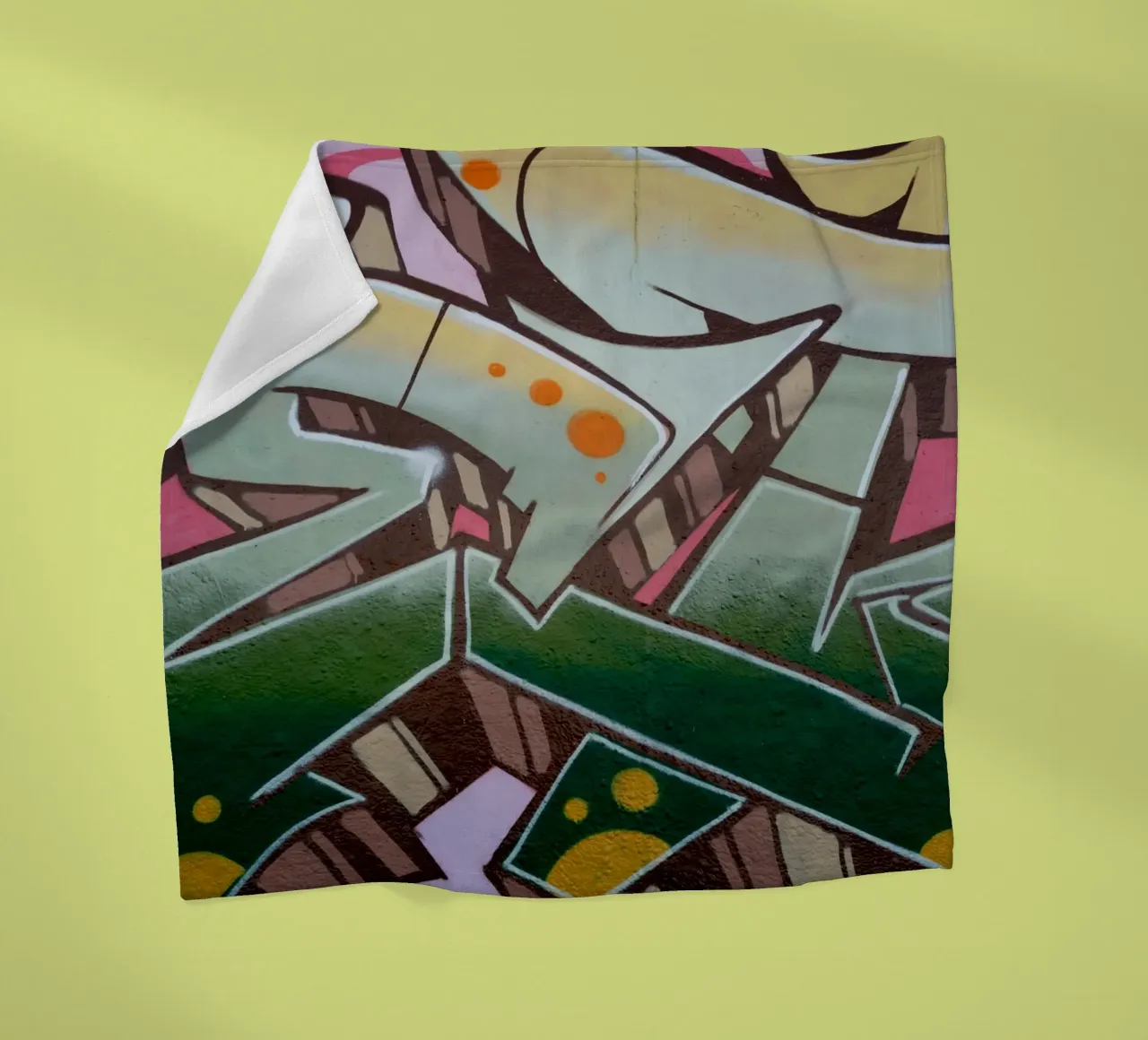 Graffiti E fleecedeken van Flo Klein