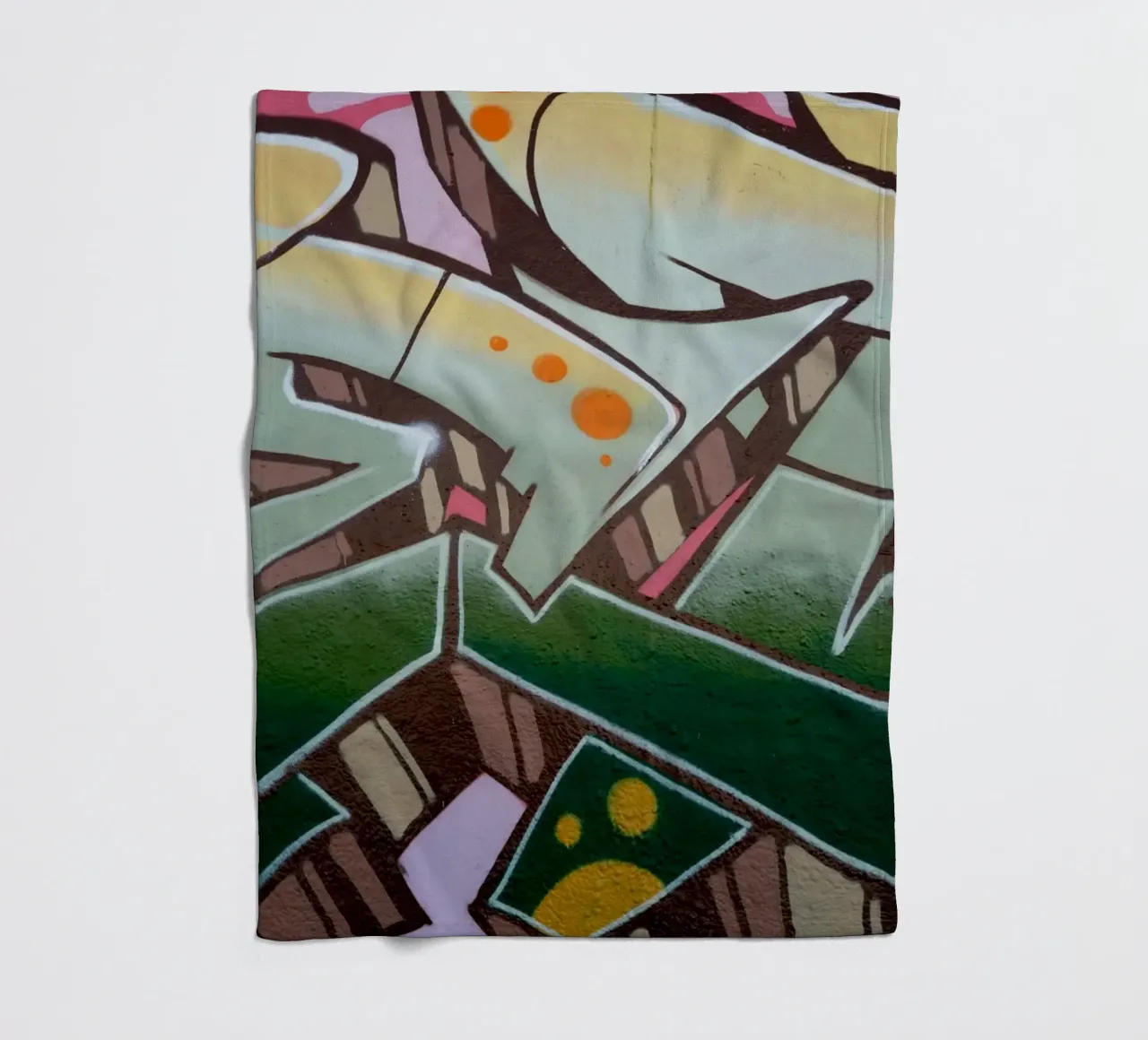 Graffiti E fleecedeken van Flo Klein