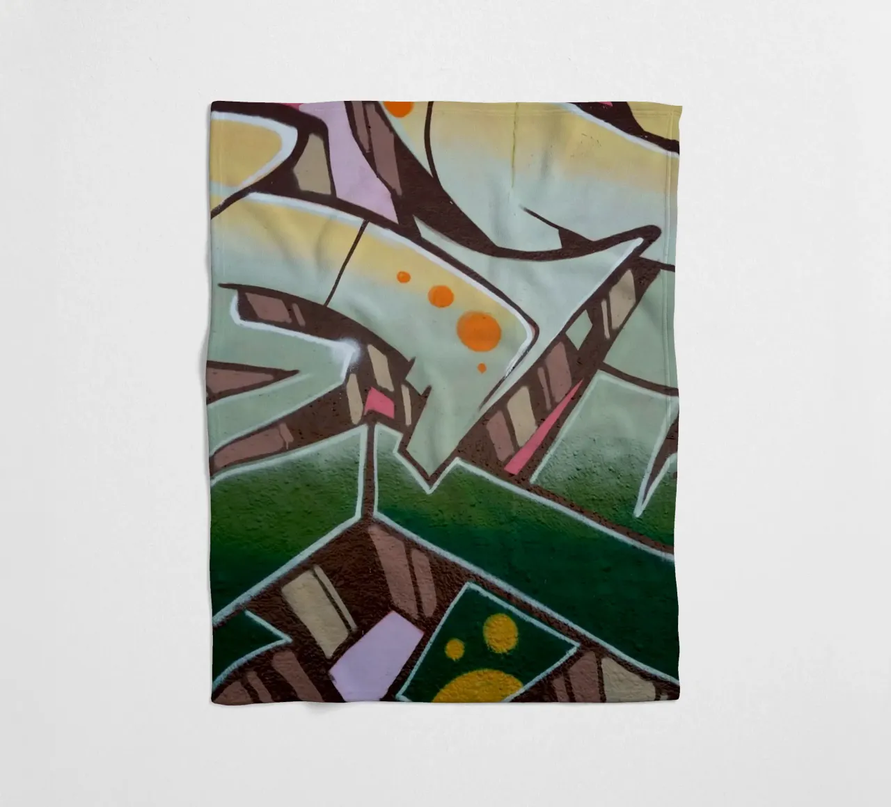 Graffiti E fleecedeken van Flo Klein