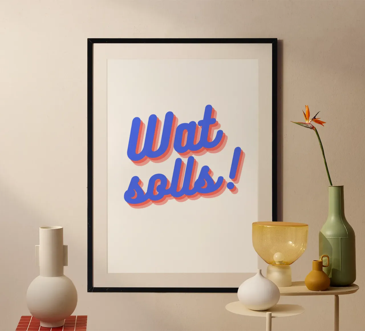 Wat solls? - Spruch Ruhrgebiet, Ruhrpott - Typographie poster de keinkonzept