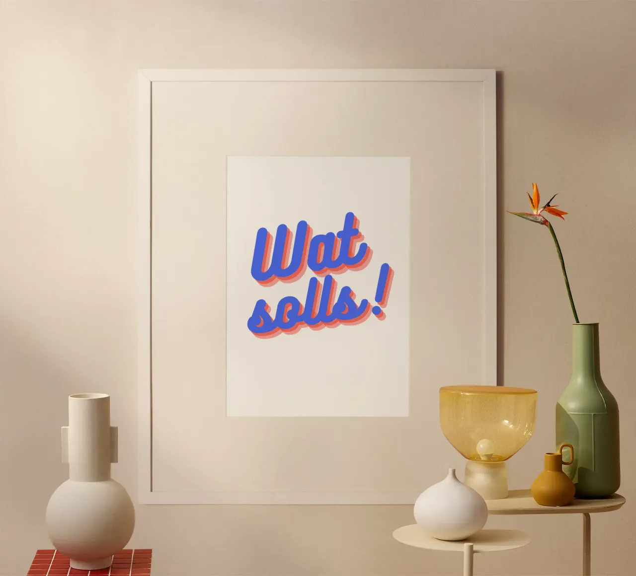 Wat solls? - Spruch Ruhrgebiet, Ruhrpott - Typographie poster de keinkonzept
